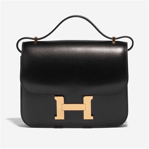 hermes black h initial shoulder leather bag|Hermes constance 18 handbags.